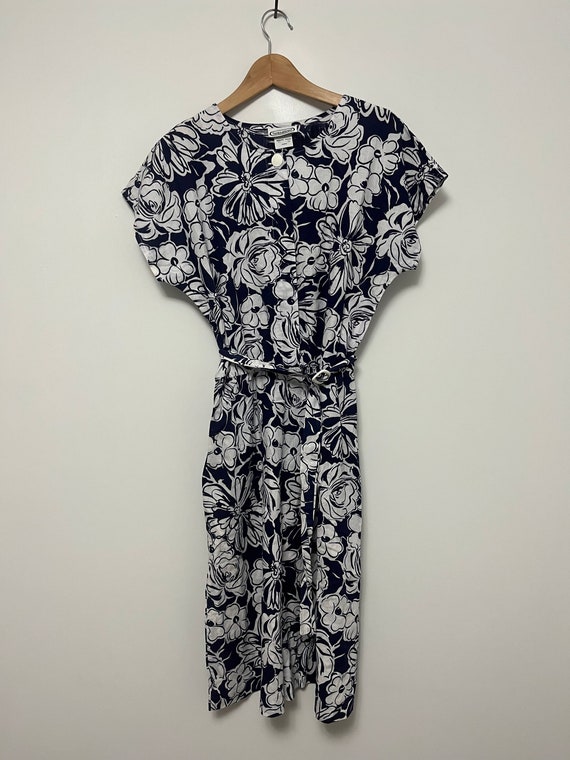 Vintage blue and white floral Sensations dress