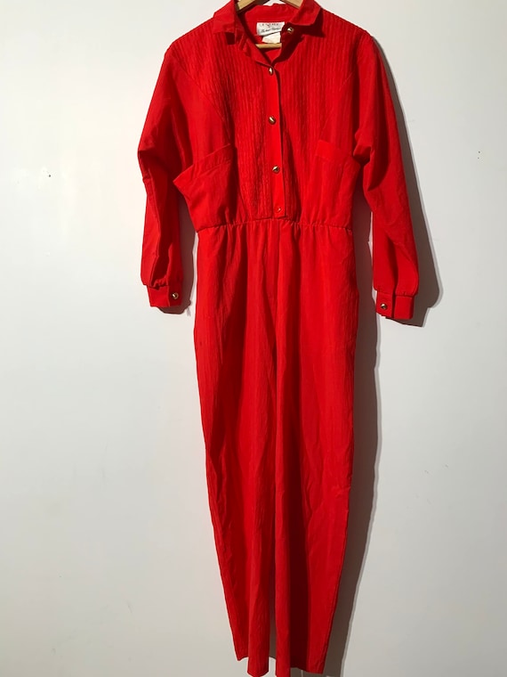 Vintage One Piece RED JUMPSUIT Etsy