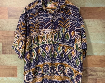 Camisa vintage abstracta Bahama SILK