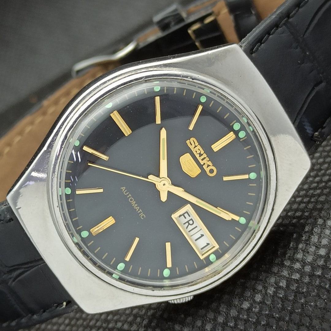 Rare Vintage Seiko 5 Automatic 7s26a Japan Mens Day/date Black - Etsy