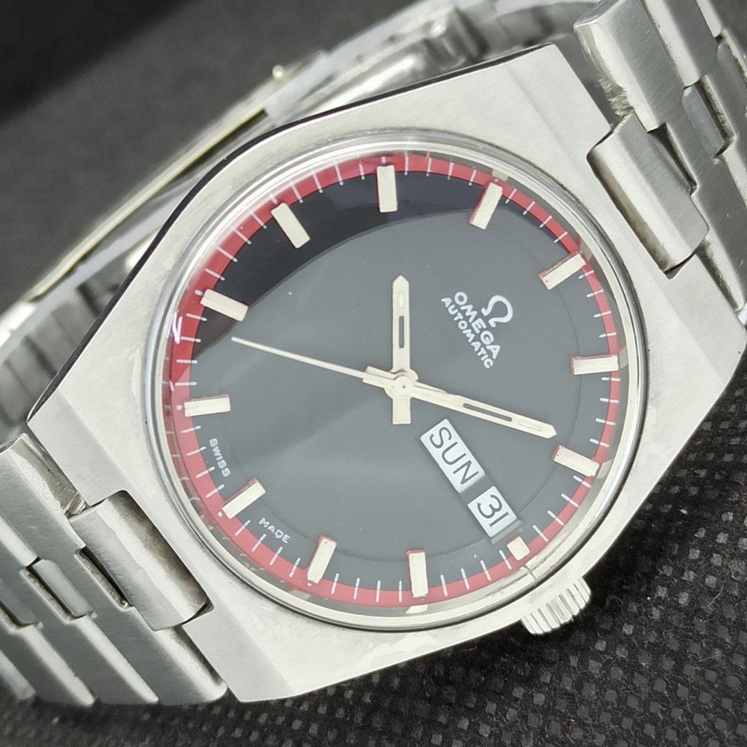Buy Vintage Omega Automatic Swiss Mens Day/date Black Dial Watch