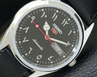 ヴィンテージ セイコー5 アラビア数字 メンズ腕時計 自動巻き アラビア
