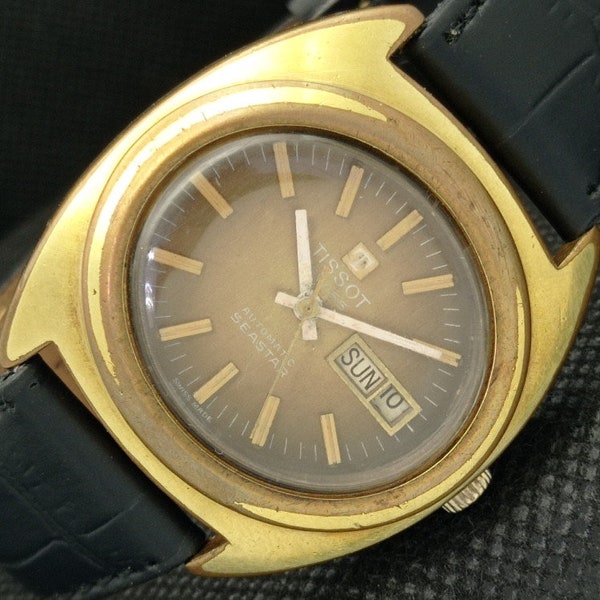 Vintage Tissot seastar automatic Swiss mens day/date original dial watch 606-a314536-4