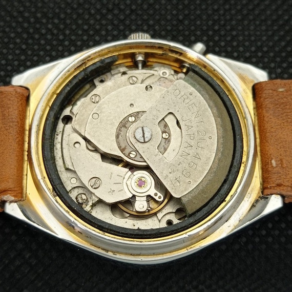 Vintage Orient Crystal Automatic 46941 Japan Mens Day/date