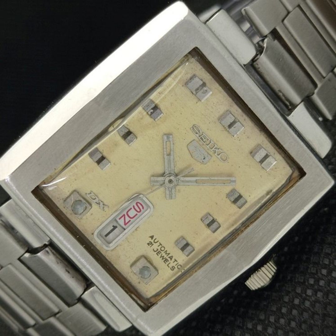 SEIKO◇自動巻腕時計/アナログ/WHT/SLV/6106-7010 アナログ