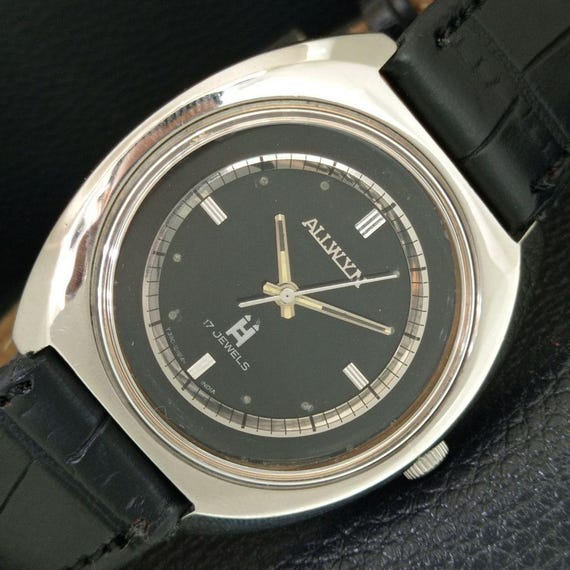 Vintage Allwyn 6300A Hand-Winding India Mens Original Dial Watch a708148