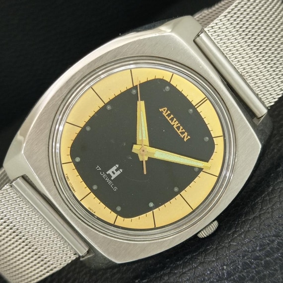 Vintage Allwyn 6300A Hand-Winding India Mens Original Dial Watch a708142