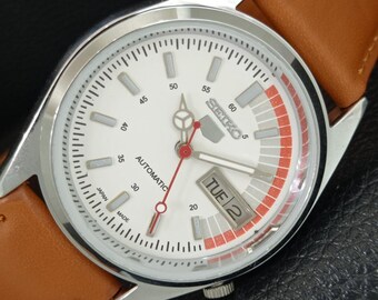 Vintage 1990 Seiko 5 Automatic 7009-5860 Day-date Japanese Men's