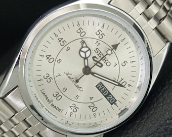 Vintage Refurbished Seiko 5 Automatic 6309a Japan Mens Day./date