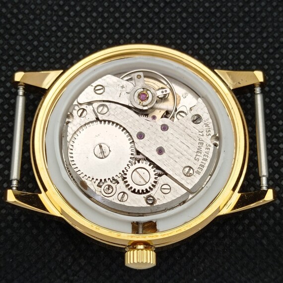 Gold Plated Vintage Montine 17 Jewels Incabloc Winding Swiss Mens