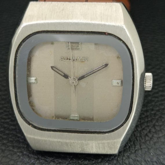 Vintage Allwyn 6300A Hand-Winding Indian Mens Original Dial Watch a706113-1 View 3