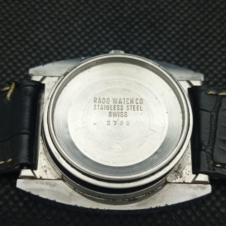 Day/date @ 6 Genuine Vintage Rado Gun Metal Diastar Automatic 2789