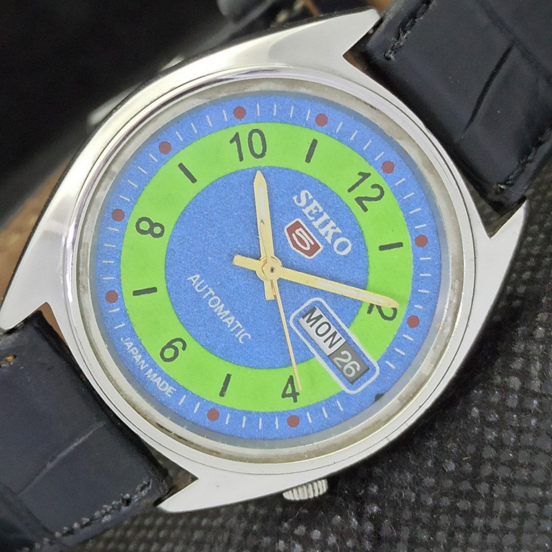 Buy Old Vintage Seiko 5 Automatic 6119b Japan Mens Day/date Blue Online in  India - Etsy