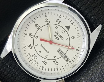 Vintage Refurbished Seiko 5 Automatic 6319a Japan Mens Day/Date Silver Dial Wrist Watch a318613-1