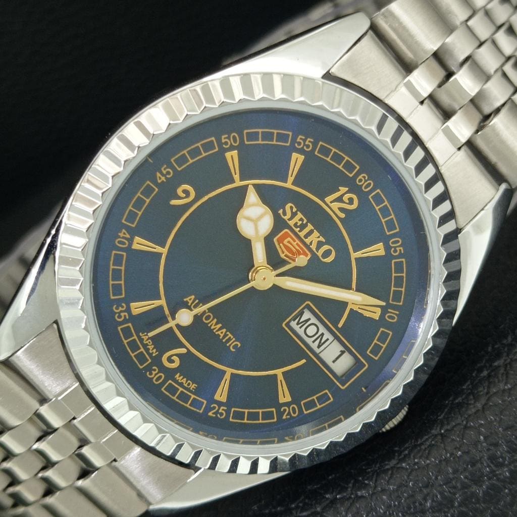 Vintage Seiko 5 Automatic 6309a Refurbished Japan Mens Day/date