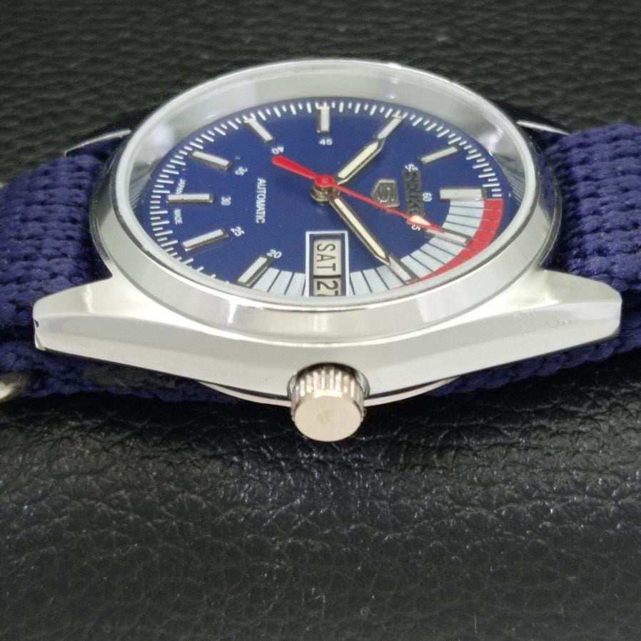 Vintage Refurbished Seiko 5 Automatic 6309a Japan Mens Day