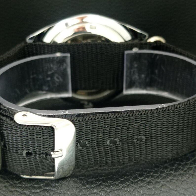 Vintage Seiko 5 Automatic Japan 6309a Day/Date Refurbished Mens Arabic Black Color Dial Transparent Back Wrist Watch a442591-1 image 3