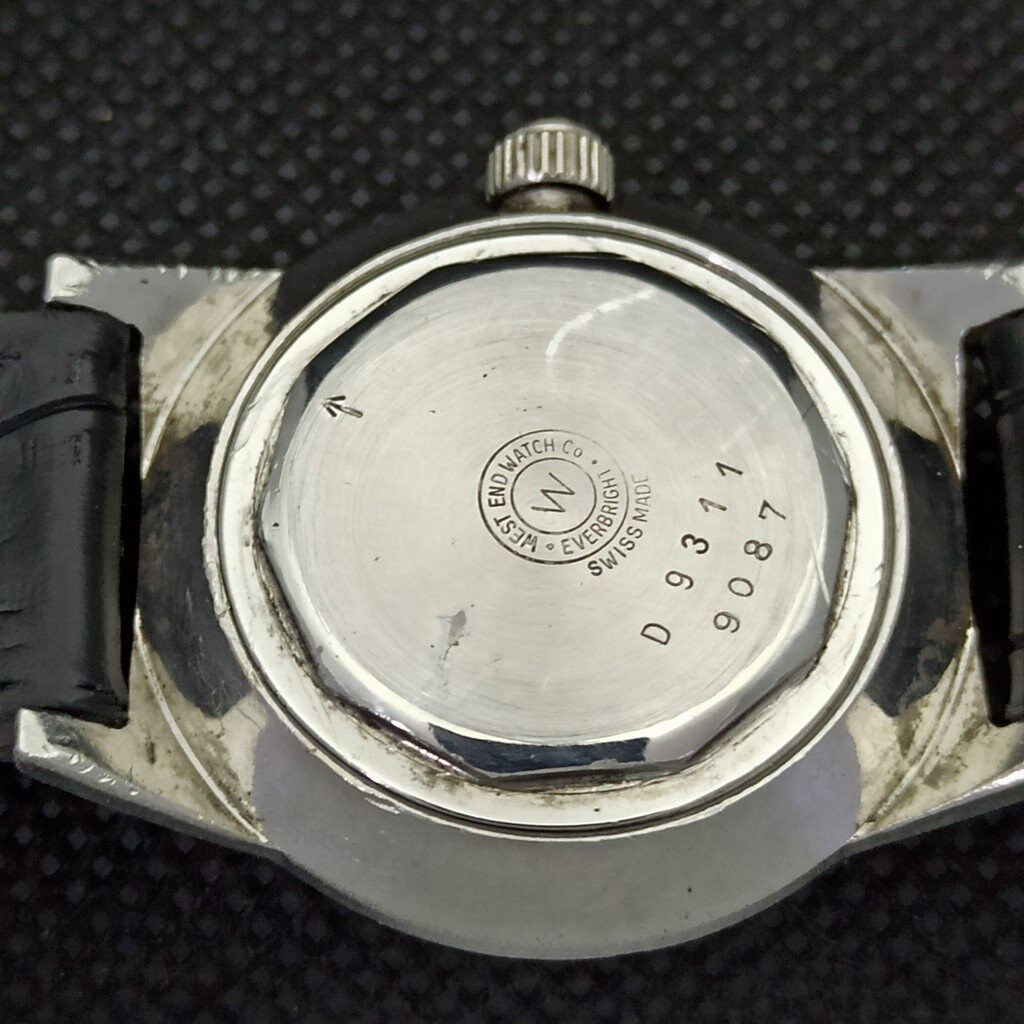 Vintage West End Watch Co Sowar Prima Swiss Boy Date White