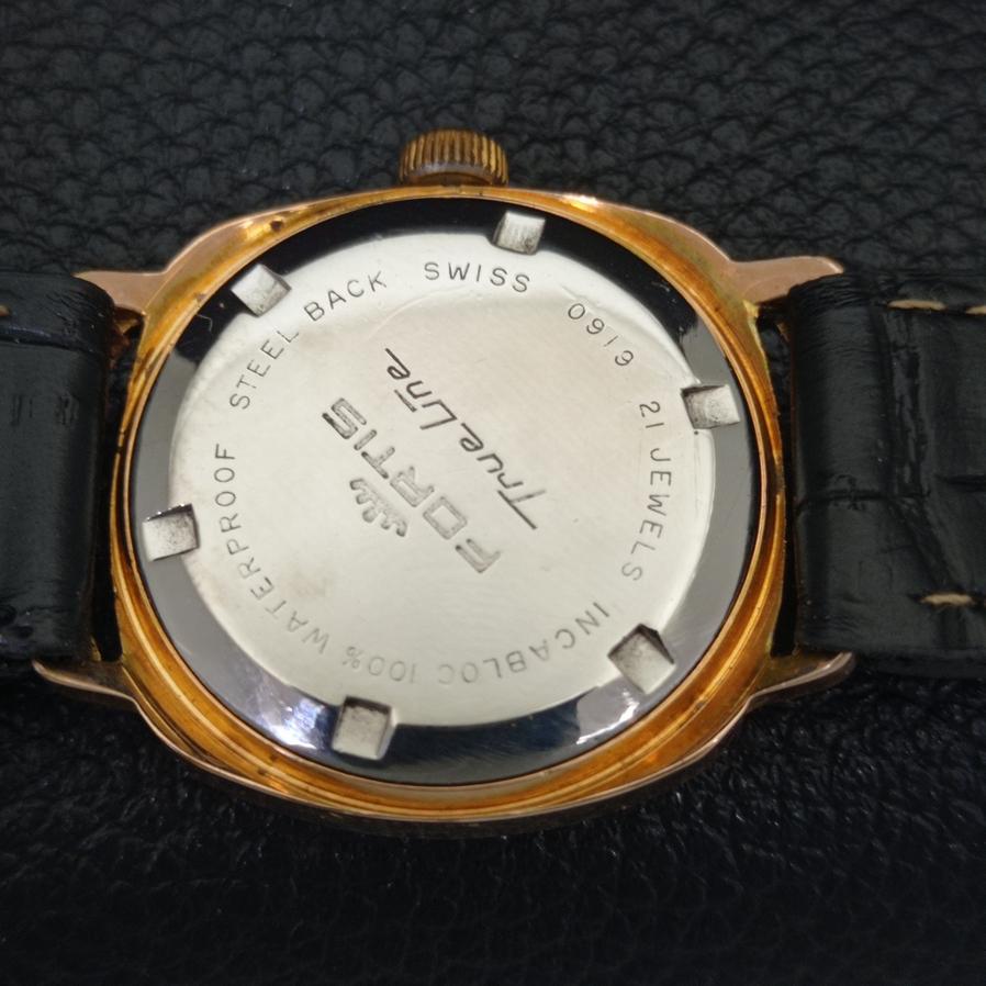 Date @ 1 Vintage Fortis Trueline Hand-wnding Swiss Mens Gold