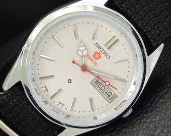 Vintage Seiko Expo 70 Automatic Refurbished Japan 6309a Mens Day/Date Silver Color Dial Transparent Back Wrist Watch a441857-1