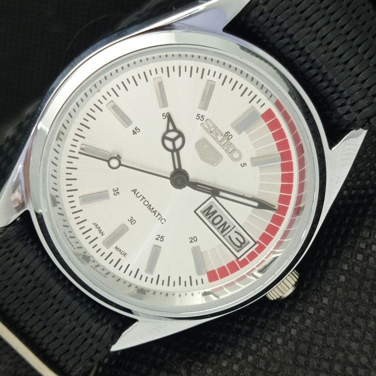 Vintage uberholte Seiko 5 Automatik 6309a Japan Herren Day Date Silber Zifferblatt A416335 1 Etsy