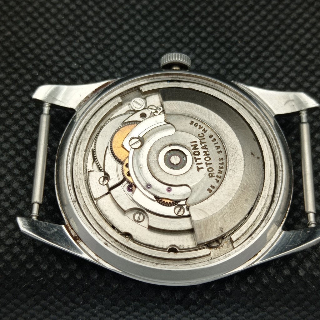Vintage Titoni Airmaster 25 Jewels Rotomatic Swiss Mens Date