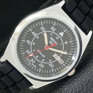 Vintage Refurbished Seiko 5 Automatic 6309a Japan Mens Day/Date Black Color Dial Wrist Watch 571b-a302907-1