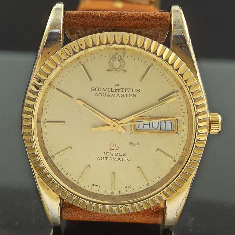 Rare 70s Vintage TITUS Matic GENEVE SOLVIL SWISS Automatic