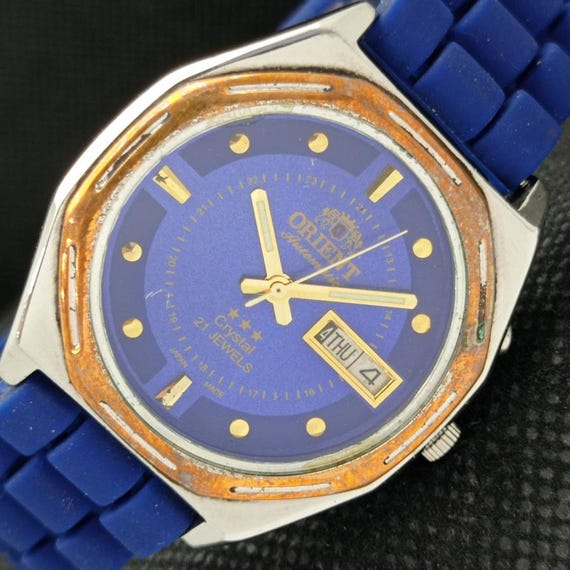 Vintage Orient Crystal 21 Jewel Automatic Day/Date Watch | eBay