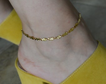 Gold Filled Fish Chain Anklet · Minimalist Christian Bible Fish Shape Elegant Everyday Anklet · Ankle Bracelet Waist Necklace Jewelry SET