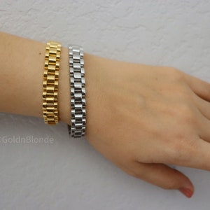 18k gouden horlogeband armband waterdicht horloge sieraden vrouwen armband mannen armband cadeau voor haar voor hem beste vriend gepersonaliseerde minnaar cadeau