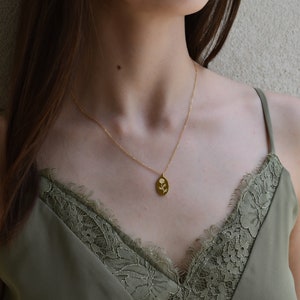 Gold Filled Birth Flower Necklace, Floral Necklace, Birthday Necklace, Zodiac Necklace, Birth Month Christmas Women Gift, Waterproof Jewelry image 3