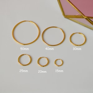 Gold Filled Hoop Earrings Thin Dainty Hoop Earring Women Non Tarnish Shower Beach Pool Minimalist Jewelry Earring Gift Waterproof Earrings