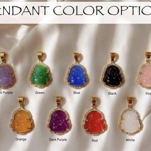 a collection of pendant designs, each with a different color and shape, arranged in a grid.