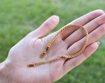 GOLD FILLED Vintage Choker Bracelet, Toggle Bracelet, Vintage Choker, Vintage Anklet, WATERPROOF Bracelet