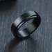 Fidget Spinner Rings Anxiety Ring Silver Men Rings Black Rings Women Mens His Rings Stainless Steel Spinner Finger Hematite Waterproof Rings