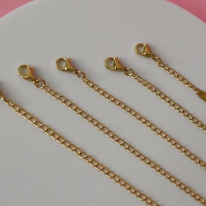 Add on Extender Chains Gold Silver Adjustable Chain Necklace Bracelet Anklet Body Waist Chain Extender WATERPROOF Jewelry Making Accessories