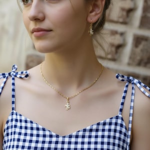 Gold Filled Unicorn Mythical Animal Horse Horn Charm Necklace Chain Earrings SET Handmade Jewelry Quality Utopia Pendant Personalized Gifts