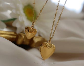 Heart Locket Necklace Gold Jewelry Picture Cremation Locket Customized Personalized WATERPROOF Gold Necklace Birthday Christmas Gift for Her
