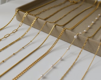 Pearl Waist Belly Chain Gold Filled Summer Pool Bikini Body Waterproof Chain Pearl Twist Rope Figaro Herringbone Minimalist Gift Yourself