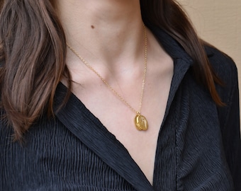 Gold Birth Flower Necklace, Floral Necklace, Multiple Pendant Necklace, Zodiac Necklace Birth Month Womens Gold Necklace, Waterproof Jewelry