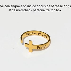 GOLD Cross Rings ・ Silver Cross Rings, Adjustable Open Ring Plus Sign Stackable Minimalist WATERPROOF Religion Jesus Christmas Gift For Her