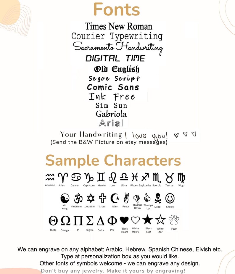 a poster with different types of font and numbers