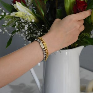 Gold Custom Bracelet - Personalized Brackets -Vintage Jewelry -Gold Chain Bracelets- Silver Ornaments- Adjustable Wristlets For Women Men