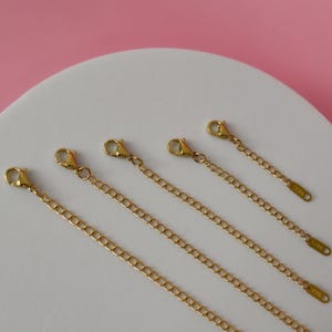 Add on Extender Chains Gold Silver Adjustable Chain Necklace Bracelet Anklet Body Waist Chain Extender WATERPROOF Jewelry Making Accessories