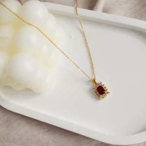 Gold Filled Charm Pendant Turquoise Zircon Twist Cable Figaro Love Crystal Gold Charm Ruby Turquoise Emerald Christmas Best Gift for Her BFF