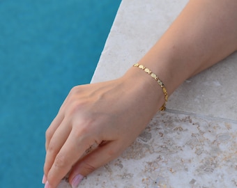Gold Fish Luck Chain Bracelet · Minimalist Handmade Fish Shape Elegant Everyday Bracelet · Ankle Bracelet Body Jewelry Gold Filled Gift Her