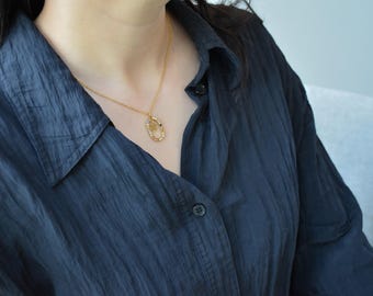 Gold Filled Zodiac Pendant Necklace -Birth Month Gemstone Charm Necklaces -Gold Constellation Jewelry -Astrology Sign Christmas Jewelry Gift