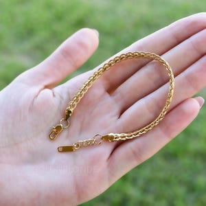 GOLD Vintage Choker Bracelet, Toggle Bracelet, Vintage Choker, Vintage Anklet, WATERPROOF Women Bracelet Unique Christmas Gift Idea For Her