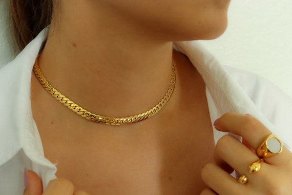Gold Filled Vintage Style Snake Chain Gold Jewelry Herringbone